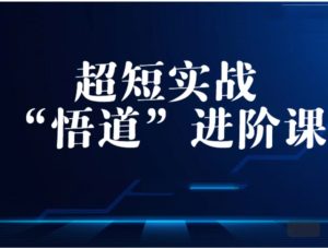 超短实战“ 悟道”进阶课