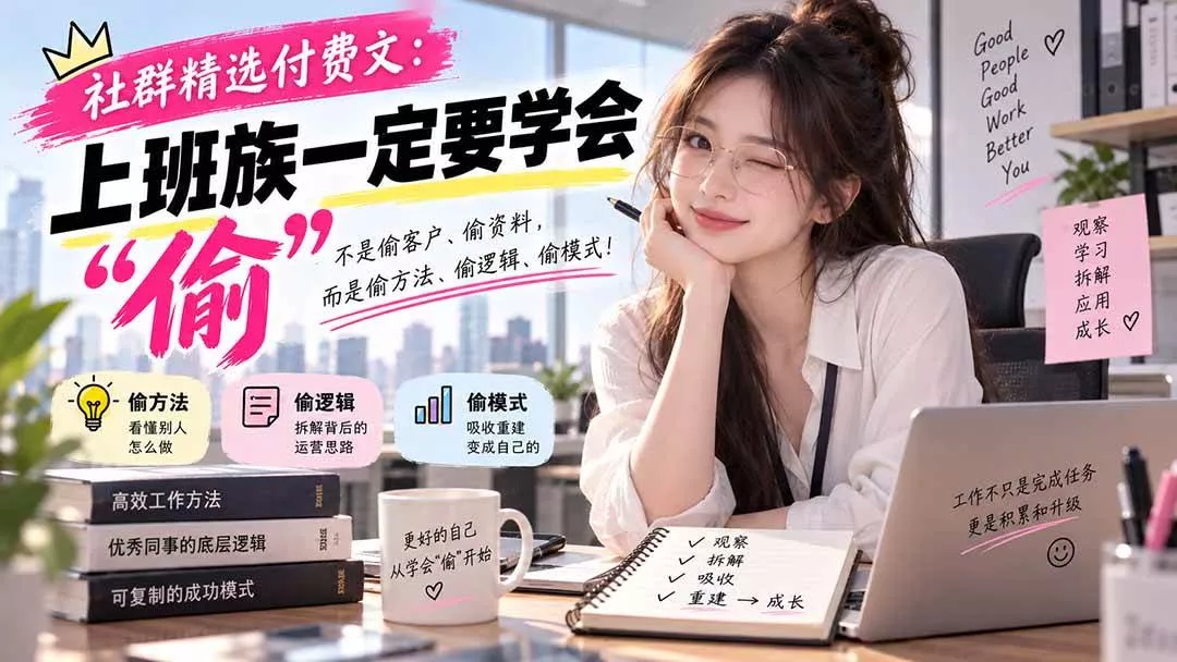 （20423期）社群精选付费文：上班族一定要学会“偷“