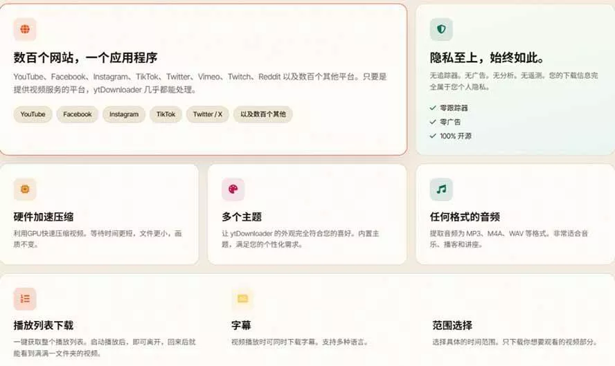 (20796期)YouTube、B站超100+平台视频免费下载, 超级好用,多平台免费开源热门视频下载器 ytDownloader (20796期)YouTube、B站超100+平台视频免费下载, 超级好用,多平台免费开源热门视频下载器 ytDownloader