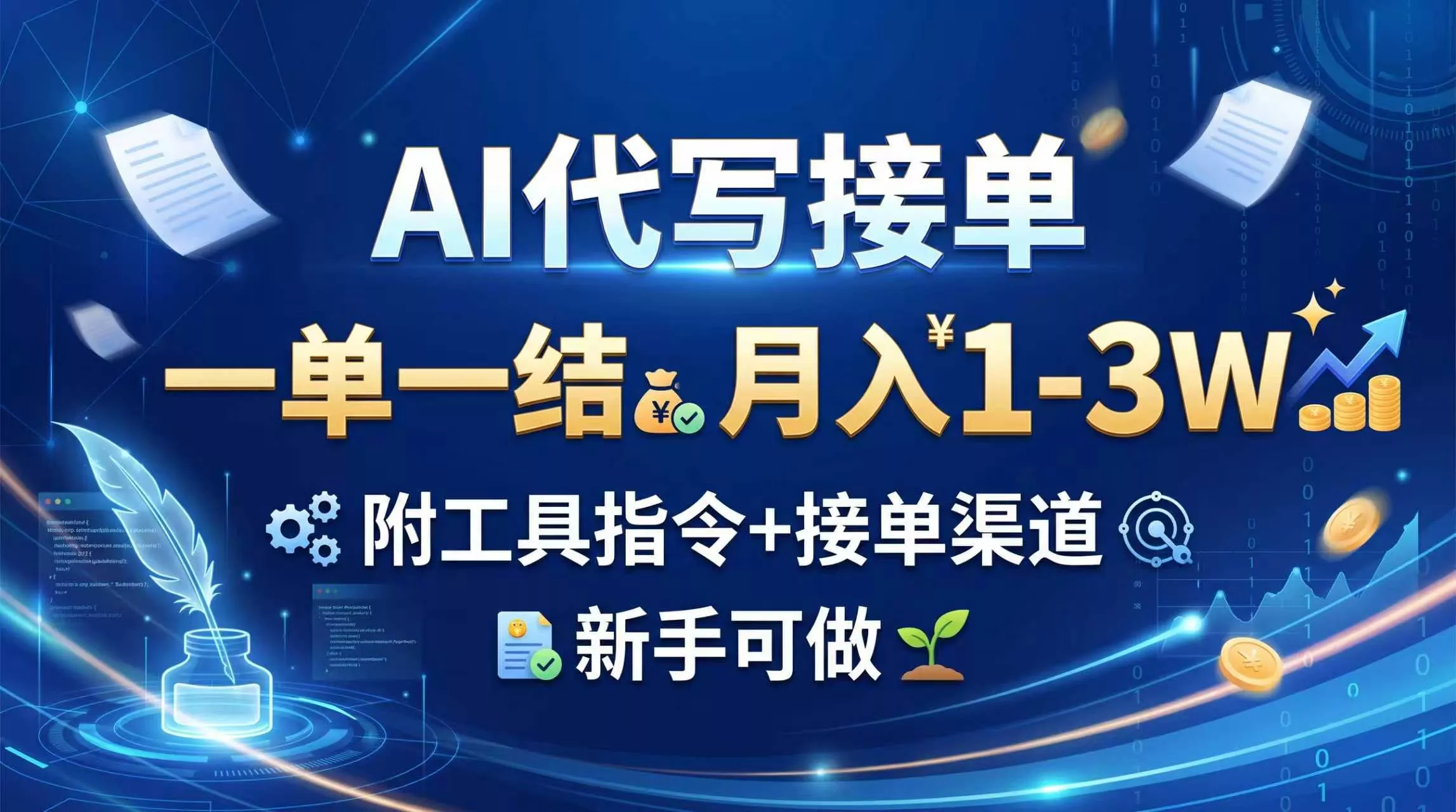 (20343期)AI代写接单,一单一结,月入1-3W,附工具指令+接单渠道,新手可做 (20343期)AI代写接单,一单一结,月入1-3W,附工具指令+接单渠道,新手可做